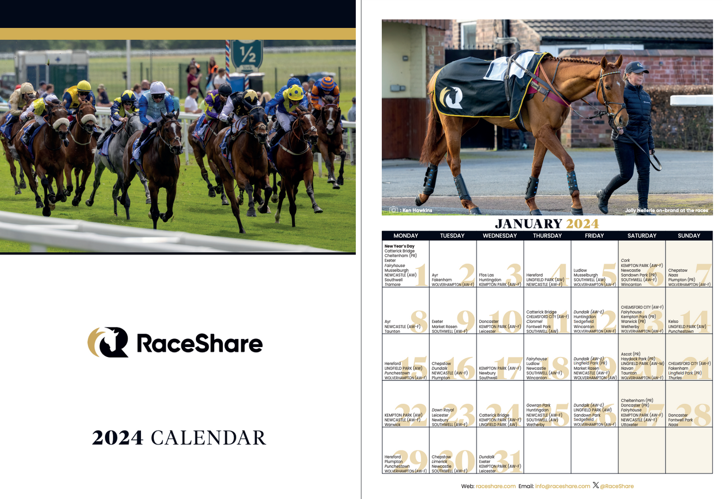 RaceShare Calendar 2024